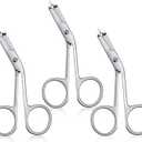 3pcs Stainless Steel Eyebrow Tweezers Handle Shaped Angled Tweezers Flat Tip Hair Plucker for Eyebrow Trimming and Shaping, Face Hair Tools for Women & Men