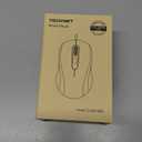 TECKNET USB Wired Mouse, 3600DPI Corded Computer Mouse with 4 Adjustable Levels, 6-Button 5FT Cord Ergonomic Mice, Home and Office Mice for Laptop PC Desktop Notebook - Purple