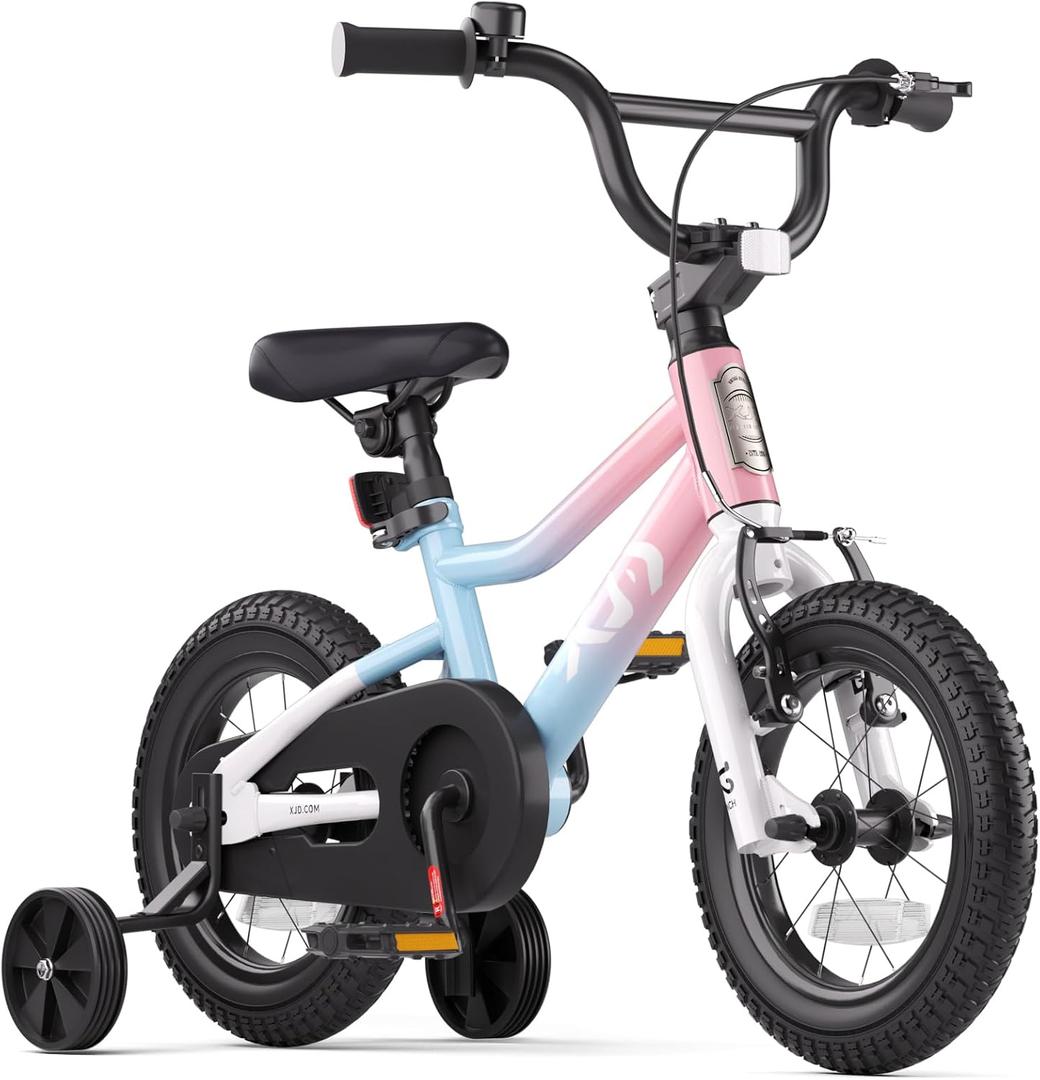 XJD 12 inch Kids Bike BMX Style Bicycle for 3-10 Years Old with Training Wheels Coaster Brake, Size: 12 Inch