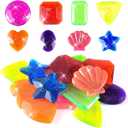 Jspupifip 48 Pieces Big Diving Gems Pool Gems Toys, Sinking Diving Gems for Pool for Kids, Colorful Dive Crystals Treasure Plastic Gems Summer Swimming Toys for Kids Bath Pool Beach Water Games