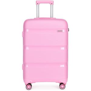 Kono Carry On Luggage Hard Shell Travel Trolley 4 Spinner Wheels Lightweight Polypropylene Suitcase with TSA Lock (Carry-On 21-Inch, Pink) (Carry-On 20-Inch, Pink)
