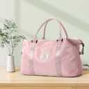 HYC00 Travel Duffel Bag,Carry-on Overnight Weekender Bags for Women,Sports Tote Gym Bag with Wet Pocket