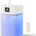 JRD 4L Humidifiers for Bedroom, Cool Mist Humidifier for Large Room, 40H Runtime, 360° Nozzle, Night Light for Home, Office, Baby Nursery, Plant White）