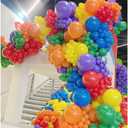 412pcs Rainbow Balloon Arch Kit Assorted Colors 18 12 10 5 Inch, Different Sizes Matte Latex Colorful Balloons for Baby Shower Birthday Wedding Party Decorations