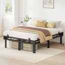 Superay King Bed Frame, 16 inch Metal Bed Frame & Box Spring 2 in 1 Design