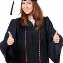 24 pcs Graduation Honor Cords 68" Grad Braided Honor Cord with Tassel Honor Rope Grad Cords Bulk for Graduation Students Bachelor Master Doctoral Gown Grad Decor (Burgundy and White)