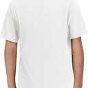 Haloumoning Boys Short Sleeve Shirts Kids Summer Crewneck T-Shirts Casual Tops Tees (White) 150