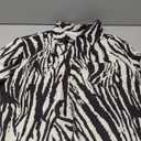 Men's Hawaiian Zebra Print Shirt Button Up Short Sleeve Collar Animal Print Shirt Tops Cheetah Print Tops (XXL)