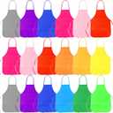 KUUQA 16/24/30/36/40Pcs Kids Apron Painting Aprons for Kids, Kids Paint Apron Art Smock for Classroom Painting Party Supplies (Mixed Colors)