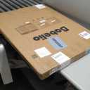 BABELIO 36 Inch Extra Tall Baby Gate with Cat Door, 29-40" Metal Dog Gate, Cat Gate for Stairs, Doorways, Auto Close Safety Gate with Pet Door, Easy Walk Thru, White