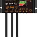 SUNER POWER 10 Amp 12V 24V Solar Charge Controller, Waterproof 10A Solar Panel Regulator with Dust to Dawn Load Setting for 12Volt 24Volt Lead-Acid, AGM, Gel, Flooded and Lithium LiFePO4 Battery
