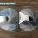 Snowbaby Wool Acrylic Blend Long Pile Yarn,(Worsted) Luxurious Fuzzy Multicolor Gradient Yarn for Knitting and Crocheting Hat Scarf Sweater, 2 * 3.52oz/100g 207yds(Blue Sea Dark Clouds)