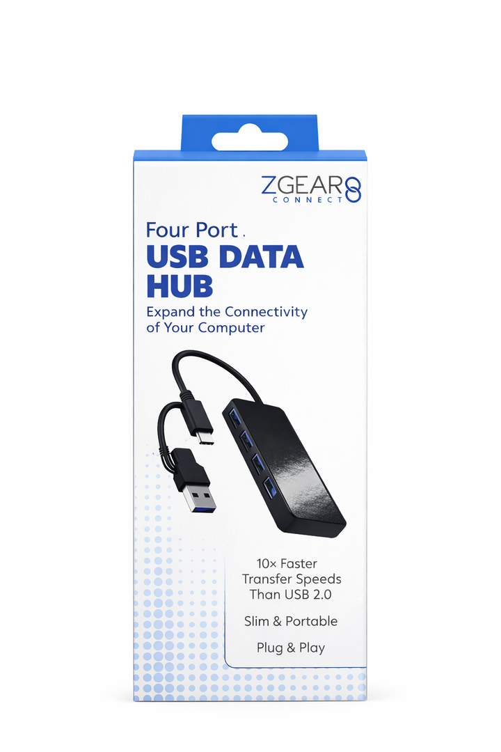 ZGEAR 4 PORT USB DATA HUB