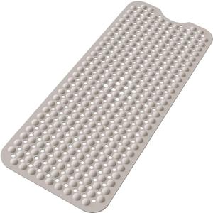 Sheepping Baby Bath Mat Non Slip Extra Long Bathtub Mat for Kids 40 X 16 Inch - Eco Friendly Bath Tub Mat with 310 Big Suction Cups,Machine Washable Shower Mat (Khaki)