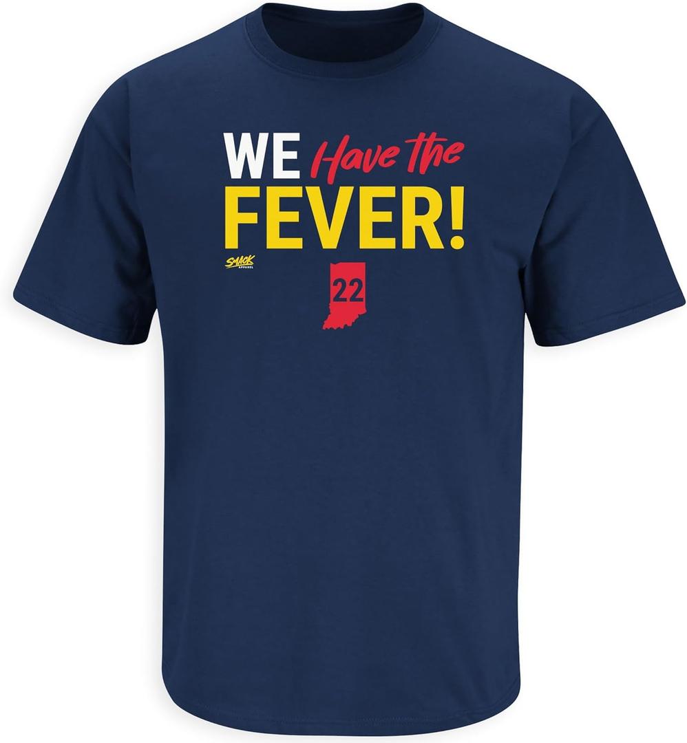 We Have The Fever! T-Shirt for Indiana Basketball Fans (Large)