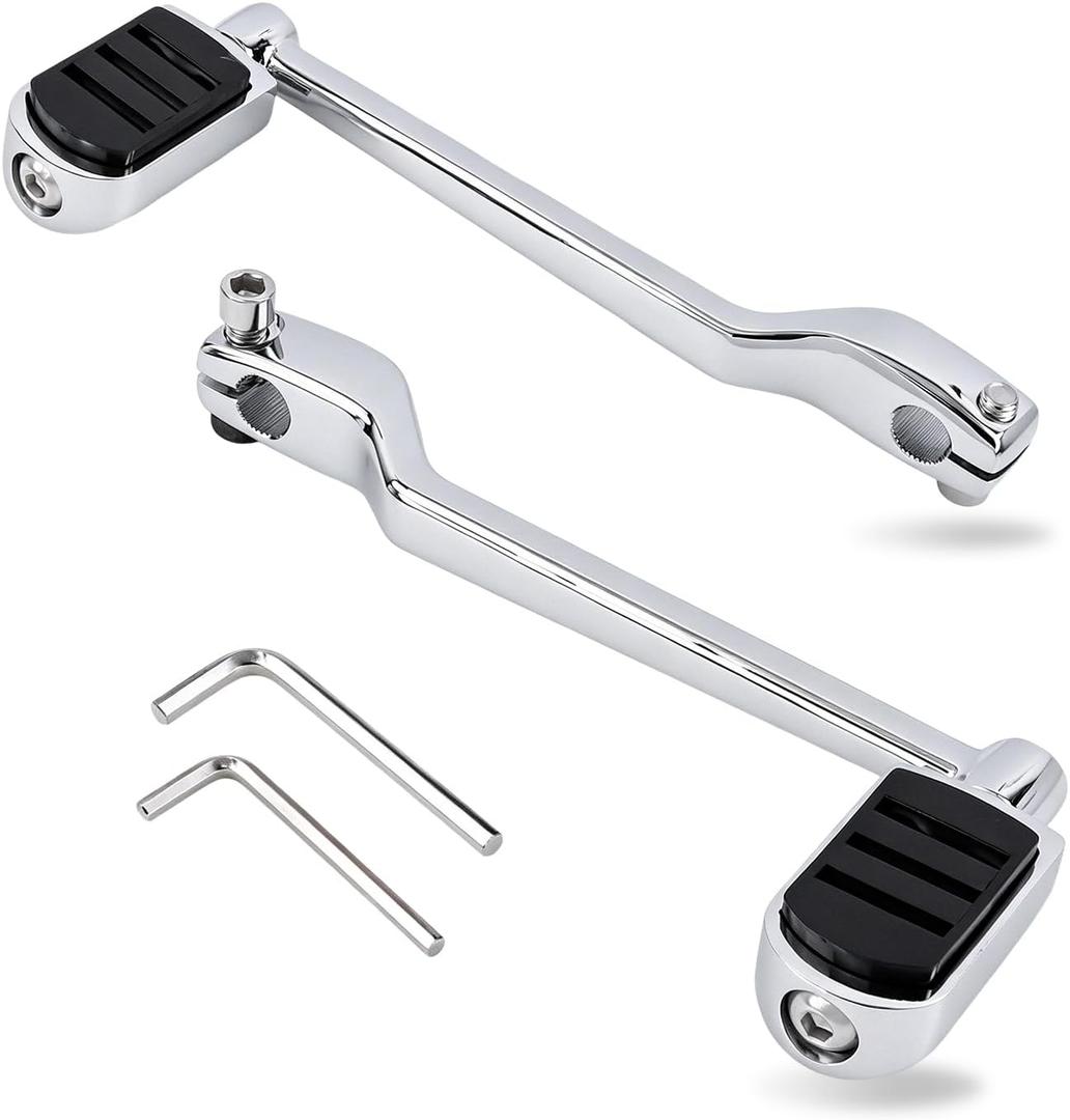 Aluminum Alloy Heel Toe Shifter Lever Pegs Compatible with Touring Street Glide Road King Road Glide Electra Glide 1988-2024, FL Softail 1986-2017, Trike 2008-2024 Chrome Front Rear Shift Peg