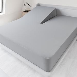 Split Top King Sheets Only, Head King Sheet for 34" Top Split from Head Adjustable Bed, Up to 18" Deep Pocket, Half Split Bed Mattress Sheets, Gray
