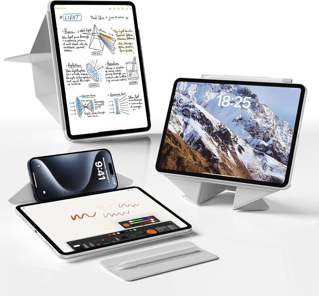 Case for iPad Air 11 inch M3/M2(2025/2024),iPad Air 5th/4th Generation(2022/2020) 10.9 inch,Slim Magnetic Attachment Protective Tablet Case,Auto Wake/Sleep,Hidden Pencil Holder (Grey)