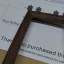 Wooden Grain Decorative Frame for Echo Show 21 (Dark Wooden Grain)