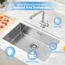 23.6" x 3.9" Faucet Mat for Kitchen Sink, Water Absorbent Diatomite Stone Drying Sink Protectors/Tray, Kitchen Sink Splash Guard Behind Faucet, Fast Drying Faucet Splash Guard for Bathroom Counter