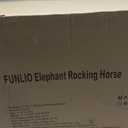 FUNLIO Elephant Baby Rocking Horse for Toddlers 6 Months to 3 Years, Cute & Graceful Pink Elephant Rocker for Baby Girl, Stuffed Plush Ride-on Rocking Animal, Easy to Assemble, CPC & CE Certified, Large