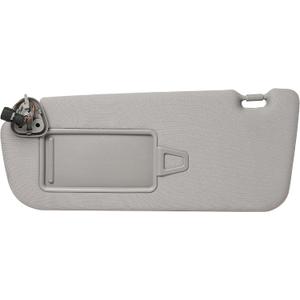 Driver Left Side Sun Visor Compatible with Hyundai Santa Fe 2006-2009 Sunshade with Light Replacement 852100W110J4 Gray (Left Driver Side)