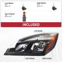 Duolctarms Halogen Headlight Headlamp Assembly Compatible for 2018-2024 Freightliner Cascadia Left Driver Side & Right Passenger Side