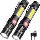 Rechargeable LED Flashlights, Magnetic Flashlight Super Bright Tactical Flashlight with SideLight,USB Rechargeable,Zoomable,Waterproof Best Small Flashlight for Camping, Emergency
100+ bought in past month