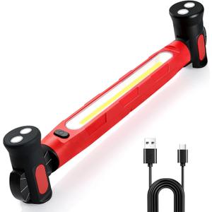 Work Light, 3000LM Ultra Bright LED Magnetic Light Bar, 5200mAh Cordless Rechargeable Work Lights with Hooks, Portable Under Hood Lights Machanic Tools for Car Repairing, Inspection, Garage, Emergency