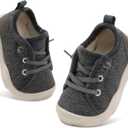 FEETCITY Toddler Boys Shoes Toddler Barefoot Shoes Kids Sneakers Tennis Shoe Slip On Baby Walking Shoe (Darkgrey)