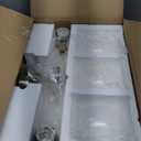 3-Light Bathroom Light Fixtures, Brushed Brass Bathroom Lights Over Mirror with Clear Glass Globe Shade, Vanity Lights for Bathroom Kitchen Living Room Hallway Cabinet Bedroom Porch