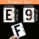 YEAJON 20 Inch Letter Stencils Symbol Numbers Craft Stencils, 42 Pcs Reusable Alphabet Templates Interlocking Stencil Kit for Painting on Wood, Wall, Rock, Sign, DIY Art Projects (20 inch)