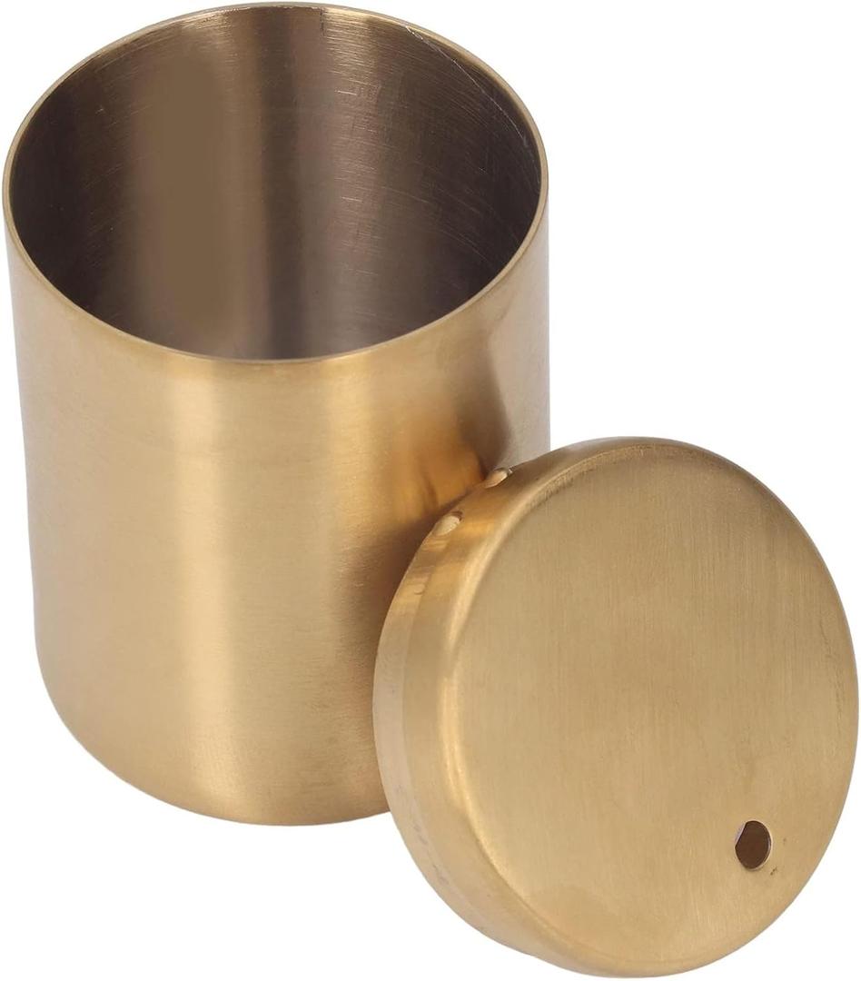 Cyrank Toothpick Holder, 3.1x2.2in Stainless Steel Toothpick Holder Dispenser Pocket Toothpick Holder Metal Toothpick Storage Box for Table, Restaurant, Travel(Gold)