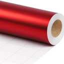 LaRibbons Red Christmas Wrapping Paper, Solid Color Matte Metal Gift Paper Roll - 17 Inch x 33 Feet Gift Wrapping Paper for Xmas, Holiday, Valentine's Day, Wedding, Birthday