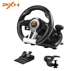 PXN Steering Wheel V3II 180 PC Gaming Racing Wheel Driving Wheel, with Linear Pedals and Racing Paddles for PC, PS4, Xbox One, Xbox Series X|S, Switch - Black