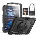 SEYMAC Case for iPad Pro 11 Case 4th/ 3rd/ 2nd/ 1st Gen (2022/2021/2020/2018), Full-Body Shockproof Protective Case with Screen Protector, 360° Rotating Stand and Hand/Shoulder Strap, Black