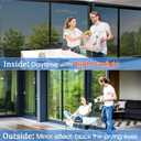 Coavas One Way Privacy Window Film, Reflective Mirror Glass Tint Home Daytime Heat UV Blocking Security Clings See Out Not in Office Coverings with 3 Tools, 17.5x157.5in (Black-silver)