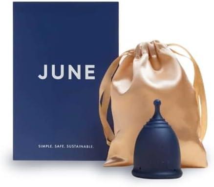 June Menstrual Cup (Firm, Large, 1 Pack)  Reusable Soft Silicone Period Cup for Comfortable, Leak-Proof Protection  Eco-Friendly Alternative to Pads and Tampons
