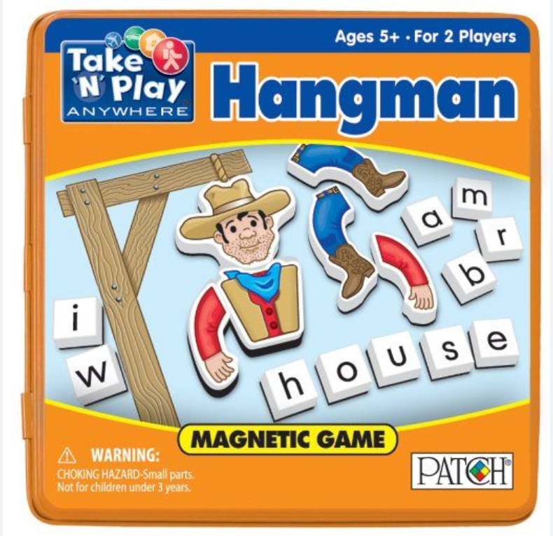PlayMonster Take N Play Anywhere — Hangman — Easy to Use, Hard to Lose — Fun on the Go Travel Game — For Ages 5+