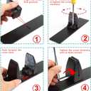 Sneeze Guard Support Clamp for 1/8" To 1" Thick Panel, 2-Pack Heavy Duty Aluminum Partition Clamp for Room Divider, Desk Partition, Privacy Panel, Acrylic Panels Or Plexiglass Shield(Black)