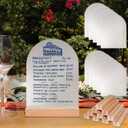 Frosted Blank Arch Acrylic Sign with Wooden Stands - 10 Pack DIY Customizable Sign Kit for Wedding Table Numbers, Restaurant Party Bridal Shower (4x6 Inch)