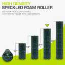 ProsourceFit High Density Foam Rollers 24 - inches long, Firm Full Body Athletic Massage Tool for Back Stretching, Yoga, Pilates, Post Workout Muscle Recuperation, Black/Green