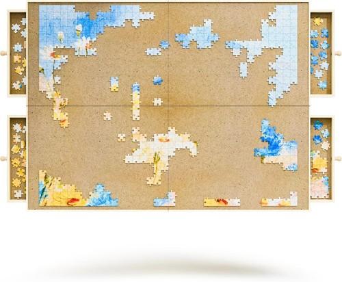 1500 Piece Rotating Puzzle Board, 25"x33" Jigsaw Table with Drawer