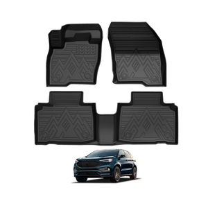 Falafa Floor Mats Fit for 2015-2025 Ford Edge, TPE All Weather Custom Floor Liners for 2015-2025 Edge Full Set 1st and 2nd Row Non-Slip Odorless