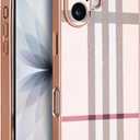 Phone Case for iPhone 17, Fashion Leather Phone Case, Soft TPU Drop Protection Shockproof Protective Phone Holder Women (for iPhone 17)
