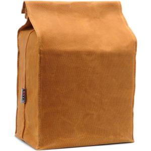 Waxed Canvas Lunch Bags Brown Paper Bag Styled - Classic Updated - Reusable and Washable, Worthbuy Lunch Box for Men & Women