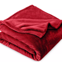 Microplush Fleece Bed Blanket by Bare Home (Red, 66x90)