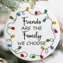 2 x Friendship Ornaments - Christmas Ornaments for Best Friends - Bestie Gifts, Presents for Christmas - Friends are The Family
