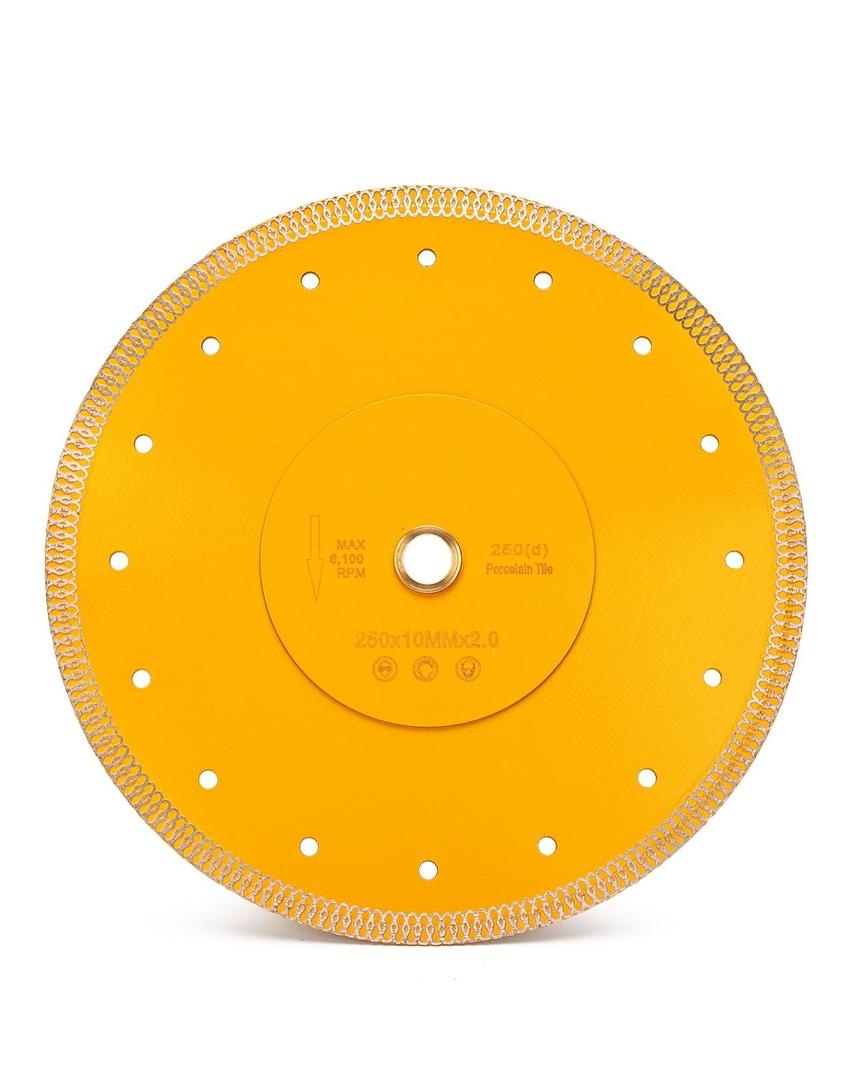 10 Inch Super Thin Wet Diamond Porcelain Saw Blade Tile Blade for Dry or Wet Cutting Porcelain Tiles Granite Marbles