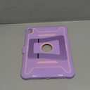 Supveco Case for iPad (A16) 11th Generation 11-Inch 2025,iPad 10th Generation 10.9-Inch 2022,Rugged Heavy Duty Full-Body Protective Case with Built-in Screen Protector,Dual Kickstand,Purple/Pink